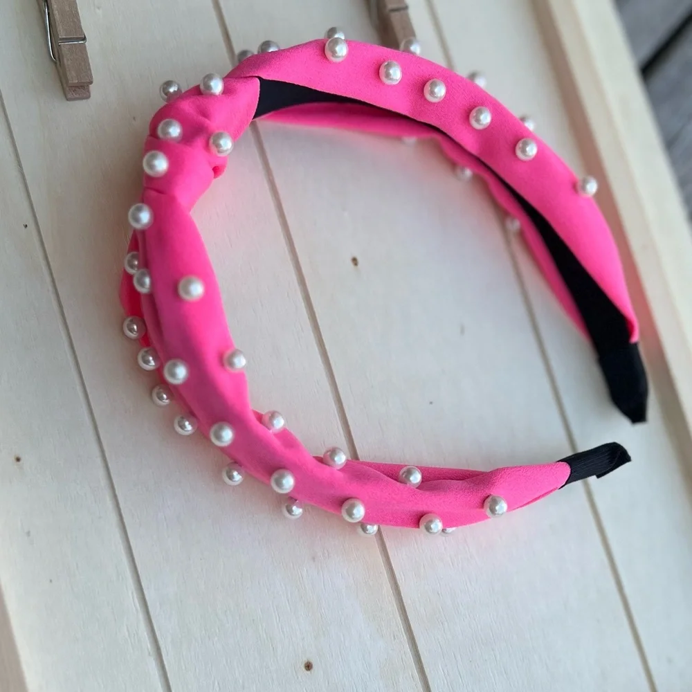 Isabel  knotted pearl Headband for kids NWT